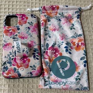Loopy Case Floral Design - Pink, Blue, and Orange